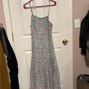 Lulu’s Sage Green Floral Dress